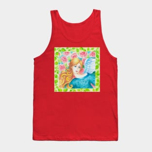 Angel Watercolor Painting Tank Top